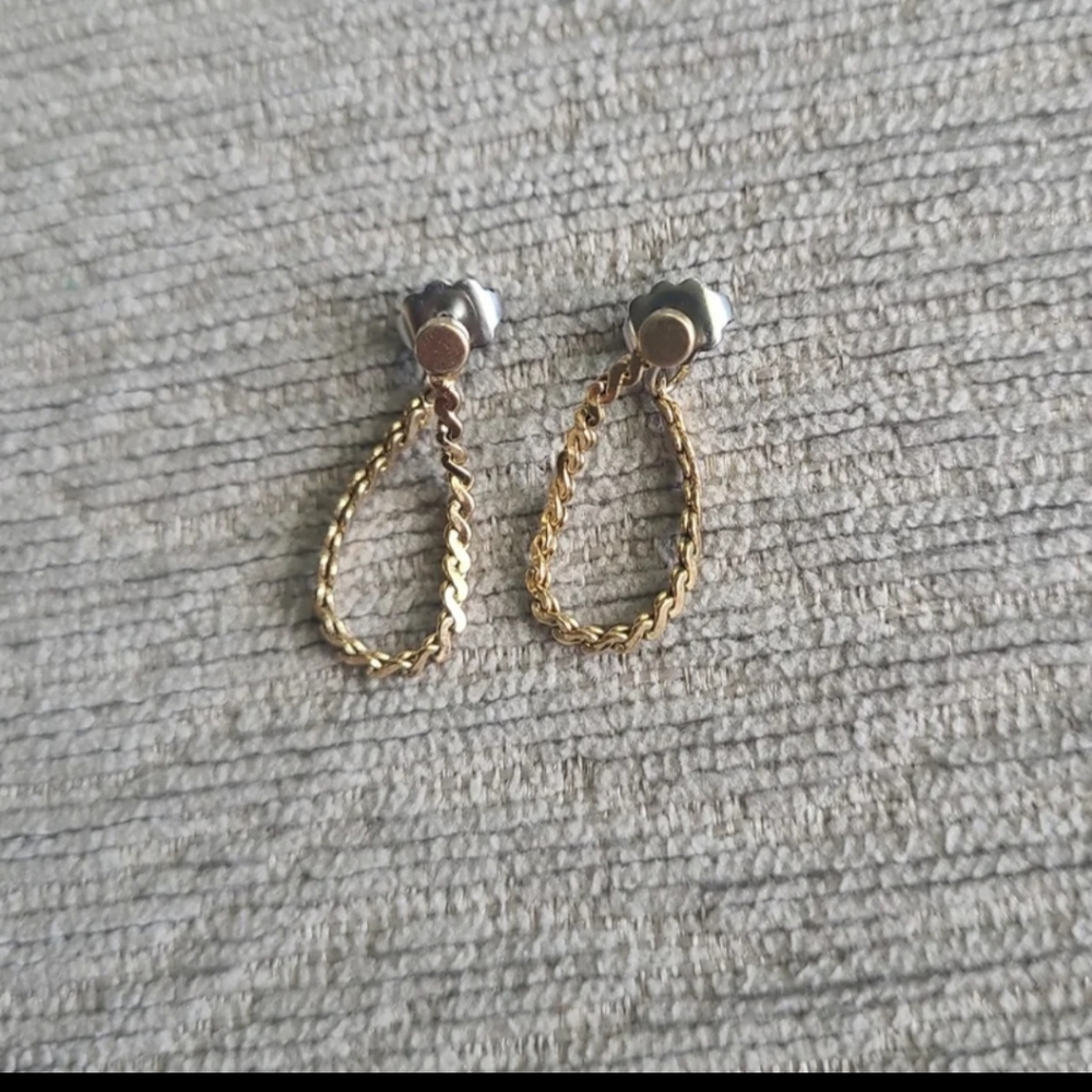 Vintage Chain Hoop Earring